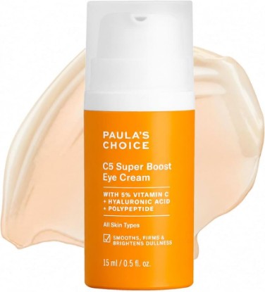 Picture of Paula's Choice C5 Super Boost Eye Cream with 5% Vitamin C, 0.5 Fl Oz | Eye Repair Cream with Hyaluronic Acid & Peptides for Dark Circles, Puffy Eyes, Fine Lines & Crow's Feet, Fragrance-Free