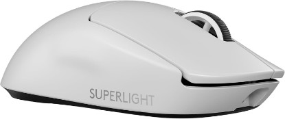 Picture of Logitech G PRO X Superlight 2 Wireless Gaming Mouse - White | 60g, Symmetrical Shape, <8 kHz Polling, 44K DPI, PowerPlay Wireless Charging Supported, USB-C, 5 Buttons, For PC/Mac