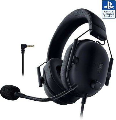 Picture of Razer BlackShark V2 X Wired PlayStation Gaming Headset, Black | 50mm Drivers, Cardioid Mic, Lightweight, Comfortable Noise Isolating Earcups, For PS5, Xbox Series X, PC, Switch, 3.5 mm Jack