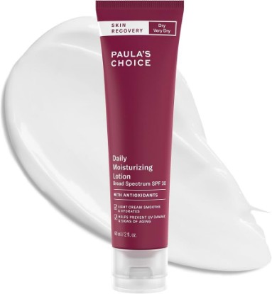 Picture of Paula's Choice SKIN RECOVERY Daily Lotion Mineral Sunscreen SPF 30, 2 Fl Oz | Moisturizing Face Sunscreen with Oat & Cucumber for Dry, Sensitive Skin, UVA/UVB Protection, Fragrance-Free