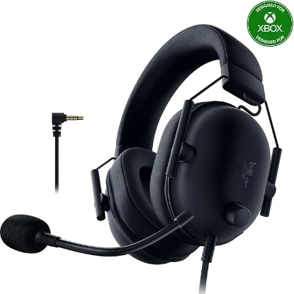 Picture of Razer BlackShark V2 X Xbox Gaming Headset, 3.5mm Audio Jack, Black | 50mm Drivers, Cardioid Mic, Lightweight, Comfortable Noise Isolating Earcups, for Xbox Series X, Series S, PS5, PC, Switch