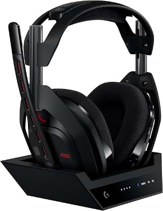 Picture of Logitech G Astro A50 Multi-Platform Wireless Gaming Headset - Black | For PS5, Xbox, PC, Switch - PLAYSYNC Audio Switcher, <16 bit/48kHz (Console), <24 bit/48 kHz (PC), <24hr Battery, 2.4GHz & BT