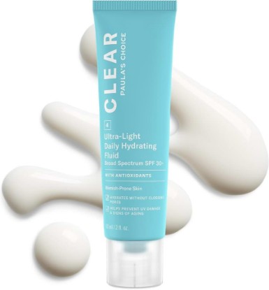Picture of Paula's Choice CLEAR Ultra-Light Hydrating Face Sunscreen SPF 30, 2 Fl Oz | Oil-Free SPF Moisturizer with Green Tea & Chamomile, Pore Minimizer for Blemish-Prone Skin, UVA/UVB Protection
