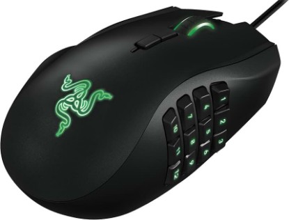 Picture of Razer RZ01-01050100-R3M1 Naga Left-Handed - Ergonomic MMO Gaming Mouse with 12 Programmable Thumb Buttons - 8,200 Adjustible DPI