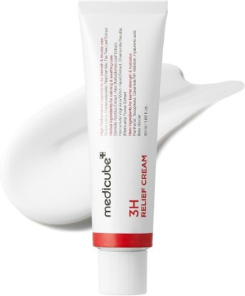 Picture of medicube 3H Daily Relief Cream for All Skin Types & After Spot Care | Lightweight Comforting & Soothing Moisturizer - Guaiazulene, Centella, Ceramide for Balance and Hydration, Korean Skincare