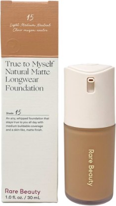 Picture of Rare Beauty True to Myself Natural Matte Longwear Foundation ​- 15 Light Medium Neutral (1 fl oz / 30 mL)