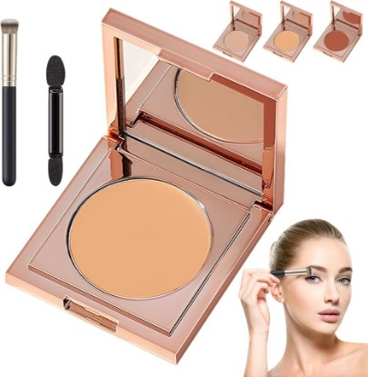 Picture of Colored Clay CC Undereye Corrector, Color Corrector for Dark Circles with Brush, CC Undereye Corrector, Conceal & Brighten Dark Circles, Under Eye Hydrating Concealer for Women (Medium-Tan Peach)