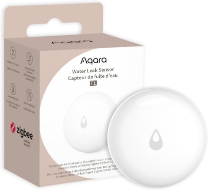 Picture of Aqara Water Leak Sensor T1, Zigbee Water Leak Detector for Alarm System | Requires AQARA HUB, App Notifications, Smart Home Automation, for Kitchen, Bathroom, Basement, Wireless, Works with IFTTT