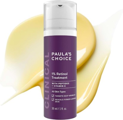 Picture of Paula's Choice CLINICAL 1% Retinol Face Treatment with Peptides | Anti-Aging Face Serum with Vitamin C & Licorice Extract for Fine Lines & Wrinkles, Fragrance Free