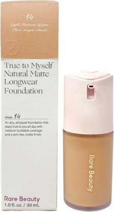 Picture of Rare Beauty True to Myself Natural Matte Longwear Foundation ​- 14 Light Medium Warm (1 fl oz / 30 mL)