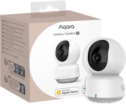 Picture of Aqara 2K Indoor Security Camera E1, HomeKit Secure Video Indoor Camera | Pan & Tilt, Two-Way Audio, Night Vision, Person Tracking, Wi-Fi 6, Plug-in Cam Supports HomeKit, Alexa and IFTTT