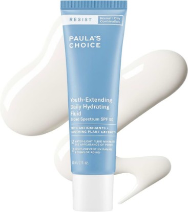 Picture of Paula's Choice RESIST Hydrating Fluid Face Moisturizer SPF 50 | Face Sunscreen for Oily Skin with Chamomile & Vitamin E, UVA/UVB Protection, Fragrance-Free, TSA Friendly