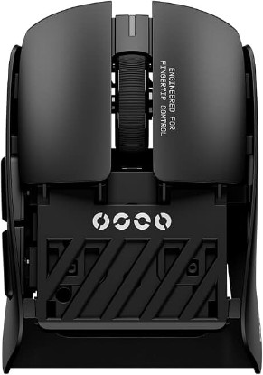 Picture of Pulsar Gaming Gears Pulsar Lab X2F Wireless Gaming Mouse, Mini, Black | Ultra Lightweight 1.34 oz (38g), Symmetrical, Flat Side, Center Hump, Fingertip Grip, XS-1, HUANO Switch, 32K DPI, 8K