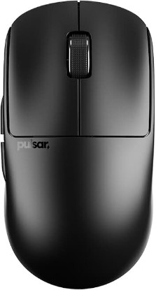 Picture of Pulsar Gaming Gears X2 Crazylight Wireless Gaming Mouse, Mini, Jet Black | Ultra Lightweight 1.23 oz (35g), Symmetrical, Flat Side, Back-Moderate Hump, Fingertip/Claw Grip, XS-1, 32K DPI, 8K