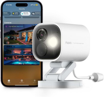 Picture of Aqara 4MP Camera Hub G5 Pro PoE, True Color Night Vision Security Camera | Outdoor, HomeKit Secure Video, Thread Border Router, Local Detection, Thread/Zigbee, Supports Alexa,Google,Smartthings, White