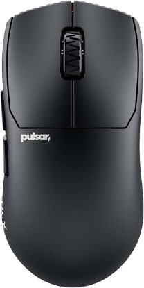 Picture of Pulsar Gaming Gears PRO Series STA-X Gaming Mouse, Medium, Stealth Black | Lightweight 2.11 oz (60g), Symmetrical, Flat Side, Center Hump, Palm/Relaxed Claw Grip, XS-1, 32K DPI, 8K
