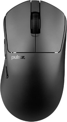 Picture of Pulsar Gaming Gears X3 Crazylight Wireless Gaming Mouse, Mini, Jet Black | Ultra Lightweight 1.51 oz (43g), Ergonomic, Inward Side, Back-Moderate Hump, Palm/Relaxed Claw Grip, XS-1, 32K DPI, 8K
