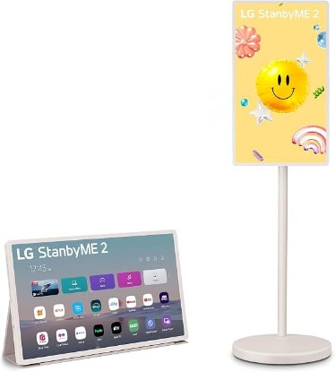 Picture of LG 27-Inch StanbyME 2 with Folio Cover, Portable Touch Screen TV, Dolby Vision, HDR10, Filmmaker Mode, Built-in Battery, Full Swivel Rotation (27LX6TYGA, 2025)