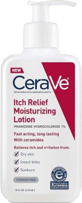 Picture of CeraVe Moisturizing Lotion for Itch Relief | 8 Ounce | Dry Skin Itch Relief Lotion with Pramoxine Hydrochloride | Fragrance Free (Pack of 4)