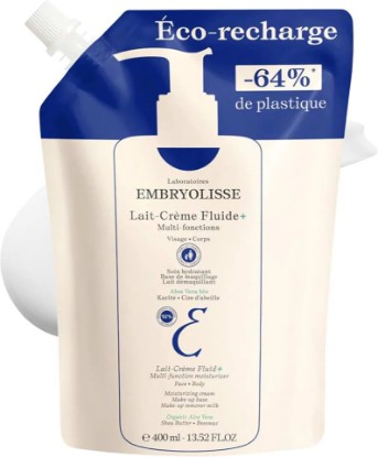 Picture of Embryolisse Lait-Crème Fluid+ Face & Body Cream, Multi-Use Lightweight Moisturizer with Shea Butter & Aloe Vera. Fast Absorbing, For All Skin Types