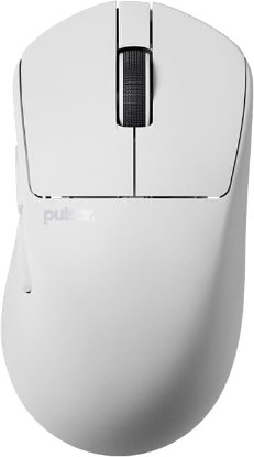 Picture of Pulsar Gaming Gears X3 Crazylight Wireless Gaming Mouse, Mini, Uyuni White | Ultra Lightweight 1.51 oz (43g), Ergonomic, Inward Side, Back-Moderate Hump, Palm/Relaxed Claw Grip, XS-1, 32K DPI, 8K