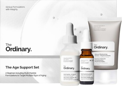 Picture of The Ordinary Age Support Set - 3-Step Anti-Aging Skin Regimen with Multi-Peptide + HA, Multi-Peptide Eye Serum, and Natural Moisturizing Factors + PhytoCeramides | Skincare Set