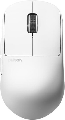 Picture of Pulsar Gaming Gears X2H Crazylight Gaming Mouse, Medium, Uyuni White | Ultra Lightweight 1.51 oz (43g), Symmetrical, Inward Side, Back-Aggressive Hump, Relaxed Claw/Claw Grip, XS-1, 32K DPI, 8K