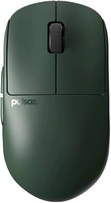 Picture of Pulsar Gaming Gears X2H Wireless Gaming Mouse, Mini, Green | Ultra Lightweight 1.83 oz (52 g), Symmetrical, Optical Switch, 26000 DPI, PAW3395 Sensor