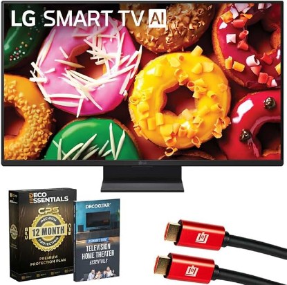 Picture of LG LB70 24" Full HD HDR10 Pro Smart LED TV 24LB7000PUA Bundle with 1 YR CPS Enhanced Protection Pack, 6FT 4K HDMI Cable and Deco Gear Home Theater Beginner's Guide