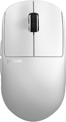 Picture of Pulsar Gaming Gears X2H Wireless Gaming Mouse, Ultra Lightweight 1.90 oz (54 g), Symmetrical, Optical Switch, 2.4 Ghz 1 ms, 26000 DPI, PAW3395 Sensor (Medium, Wireless, White) (Renewed)