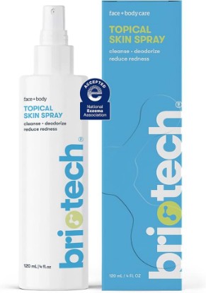 Picture of BRIOTECH Hypochlorous Acid Spray for Face and Body, 4 fl oz, 1 Pack | Fits into daily skincare, gym bags, and travel routines, easy to use after cleansing, shaving, or post-workout moments