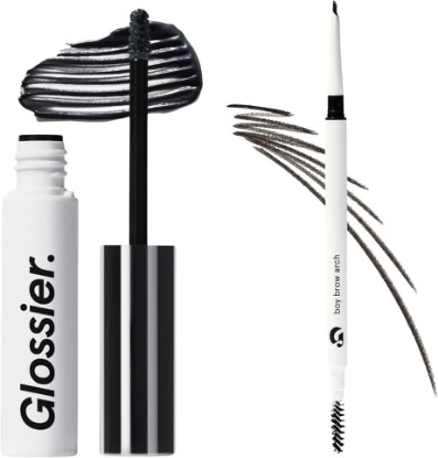 Picture of Glossier Boy Brow Duo, Black Eyebrow Gel + Black Arch Pencil, 2 Count | Fills, Defines, Thickens & Holds, 2-in-1 Definer + Volumizing Tinted Pomade, Up to 12h Long Wear, Smudge & Transfer Resistant