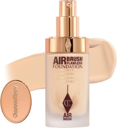 Picture of Charlotte Tilbury Airbrush Flawless Matte Foundation - Full Coverage Liquid Makeup with a Natural-Matte Finish - Smoothes & Blurs Pores - Waterproof & Transfer Resistant