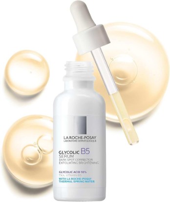 Picture of La Roche-Posay Glycolic Acid Dark Spot Serum with Vitamin B5, 1oz | Tranexamic acid and kojic acid skin tone corrector that helps reduce discoloration, brighten skin, and even skin tone.