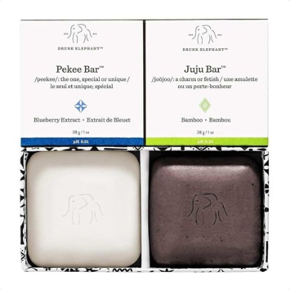 Picture of Drunk Elephant Juju and Pekee Baby Bar Duo - 28 g/1 oz Each - Clean Clinical Skincare - Cruelty-Free - Dermatologist-Tested - Free of Essential Oils, Silicones, and Fragrance
