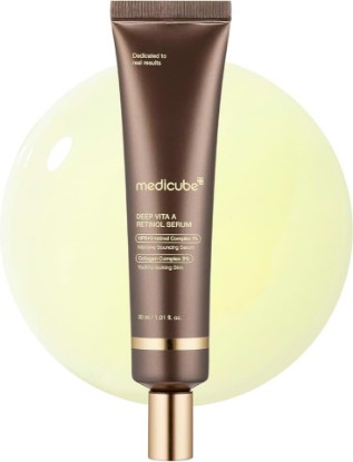 Picture of medicube Deep Reviving Bakuchiol Retinol Facial Serum | Anti-Aging 4th Gen Retinol & Bakuchiol - Targets Fine Lines, Uneven Skin Tone, Korean Skin Care, Low Irritant, 1.01 oz