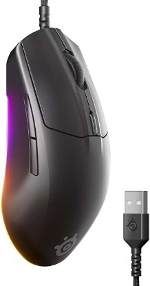 Picture of SteelSeries Rival 3 Gen 2 Gaming Mouse — 8500 DPI TrueMove Core Optical Sensor — 60 Million Click Durability — Low Latency — 77g Lightweight — 100% PTFE Feet — RGB — Black (Renewed)