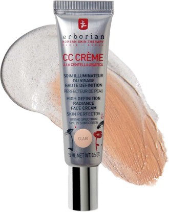 Picture of Erborian CC Cream, Color-Correct, Evens Tone, Korean Skincare Makeup Hybrid | Moisturizing, lightweight, skin blurring for natural radiant luminous finish, hydrating, buildable, everyday wear