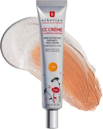 Picture of Erborian CC Cream, Color-Correct, Evens Tone, Korean Skincare Makeup Hybrid | Moisturizing, lightweight, skin blurring for natural radiant luminous finish, hydrating, buildable, everyday wear