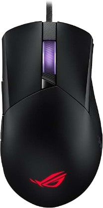 Picture of ASUS ROG Gladius III Wired Gaming Mouse, 19K Optical Sensor, 19,000 DPI, 6 Programmable Buttons, RGB Lighting, ROG Switch Socket Design, Swappable Switches, Ergonomic, Black