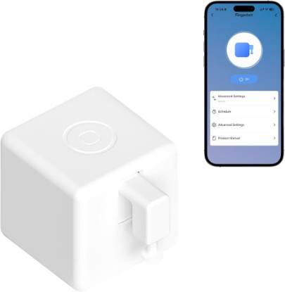 Picture of Fingerbot Plus Zigbee Smart Button Switch Pusher, Zigbee Hub Required, App & Timer Control, No Wiring, Upgraded Touch Control, Compatible with Alexa & Google Home via Tuya