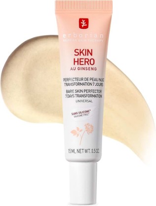 Picture of Erborian Skin Hero with White Ginseng, Facial Concealer and Makeup Primer - Non-Tinted Bare Skin Perfecting Face Moisturizer Smooths, Blurs & Illuminates- Silicone Free Korean Skincare