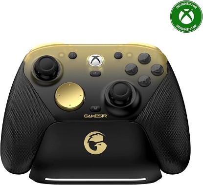 Picture of GameSir G7 Pro Wired Controller for Xbox Series X|S, Xbox One, Wireless Gamepad for PC&Android with TMR Sticks, Hall Effect Analog Triggers, 1000Hz Polling Rate, 3.5mm Audio Jack - Golden