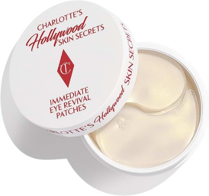 Picture of Charlotte Tilbury Hollywood Skin Secrets Under Eye Patches - Hydrating | Depuffs & Reduce Dark Circles - Patches to Target Fine Lines & Wrinkles - Contain Hyaluronic Acid - Non-Slip & Non-Drip