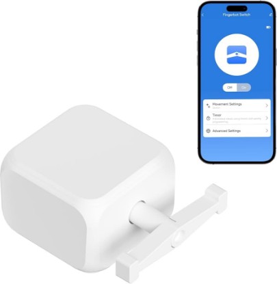 Picture of Fingerbot Switch – Bluetooth & Rechargeable Smart Light Switch Pusher for Rocker Switches, App Timer & Schedule Control, Alexa & Google Home Compatible