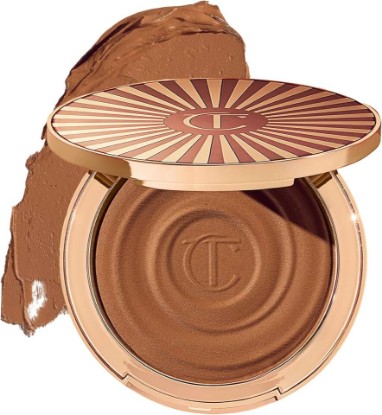 Picture of Charlotte Tilbury Beautiful Skin Face Makeup & Body Cream Bronzer - Hydrating Hyaluronic Acid & Pro Vitamin D3 to Blur for a Sun-Kissed Glow - Up to 16Hr Wear, Sweat & Humidity Proof