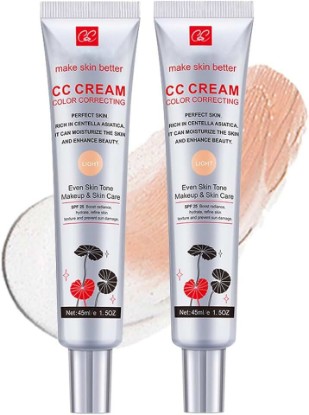 Picture of Color Correcting CC Cream with SPF 25, Coverage Lightweight Foundation, Hydrating Serum, Even Skin Tone Makeup and Skin Care, Refine Skin Texture, Avoid Sun Damage
