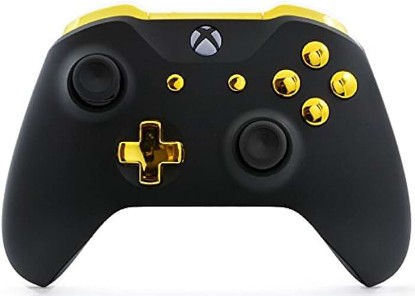 Picture of MODDEDZONE Custom Wireless UNMODDED Controller for Xbox One S/X and PC with Exclusive and Unique Designs - The Perfect Gaming Gift for Enthusiasts, Expertly Crafted in the USA - Black/Gold