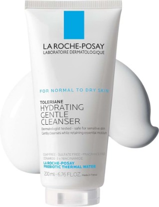 Picture of La Roche-Posay Toleriane Hydrating Gentle Facial Cleanser, with Niacinamide | Face cleanser with niacinamide & ceramides, safe for sensitive skin. Daily face wash for normal to dry skin, fragrance free. Cradle to Cradle Certified