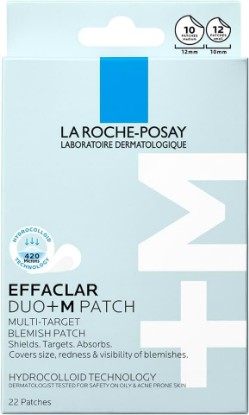 Picture of La Roche-Posay Effaclar Hydrocolloid Pimple Patches, 22 Count | Multi-target blemish patches for face that absorb pimples & is discreet under makeup. Includes 12 small & 10 medium patches.